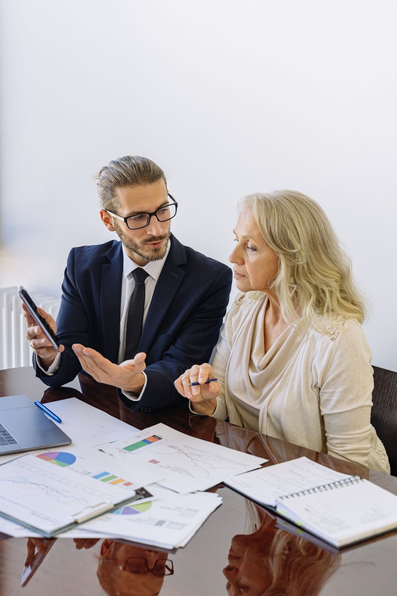 Advisor reviewing fixed deposit options with a client